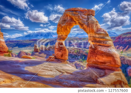 Bryce Canyon National Park features a unique natural bridge rock formation 127557600