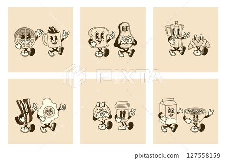 cartoon, breakfast, characters 127558159