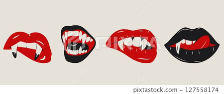 vampire, lips, woman 127558174