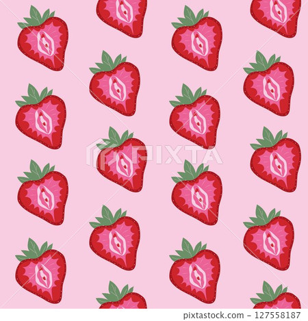 seamless, pattern, strawberry 127558187