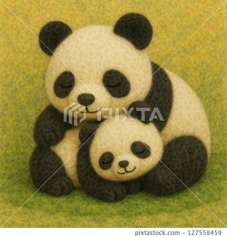 Sleeping panda 127558459