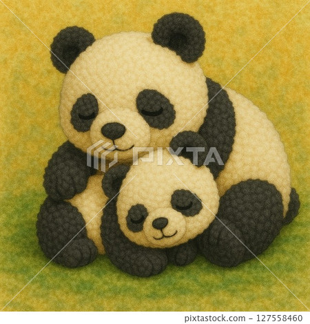 Sleeping panda 127558460