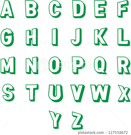 A sophisticated collection of English capital letters 127558672