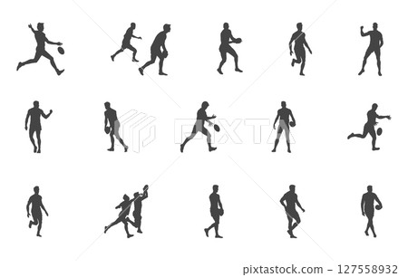 Afl Silhouette, Afl Svg, Australian rules football svg, Australian rules football silhouette, Australian afi clipart, Afi vector. 127558932
