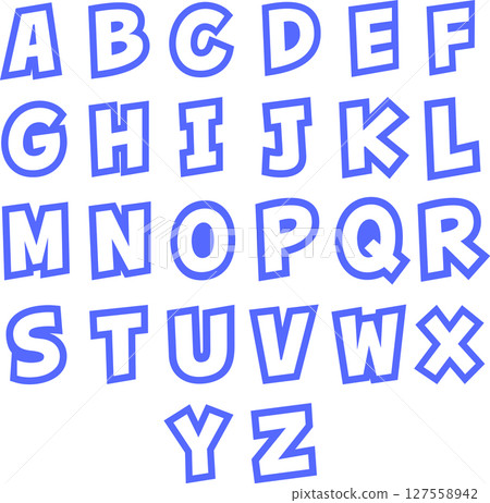 Collection of English alphabet capital letters in unique style Collection of English alphabet capital letters in unique style 127558942