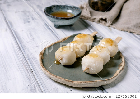 Traditional Japanese Dango Sweet Rice Dumplings 127559001