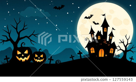Halloween illustration background 127559143
