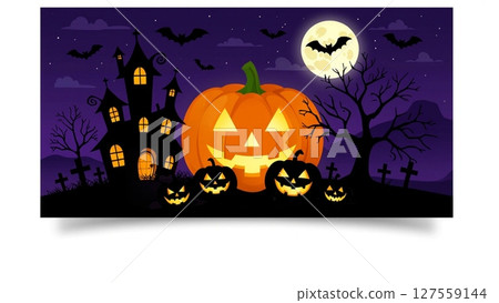 Halloween illustration background 127559144