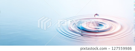 Water Drop Creating Ripple Effect Water Drop Creating Ripple Effect 127559986