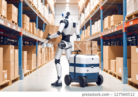 Warehouse work AI robot_02 127560512