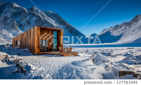 Scandinavian-style mountain retreat 127561095