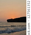 Beach at sunset 127561352