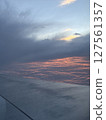 The sky above the plane, blue sky and white clouds 127561357