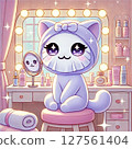 Nyancosme - Illustrations of cats putting on makeup 127561404