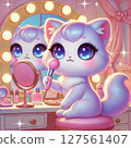 Nyancosme - Illustrations of cats putting on makeup 127561407