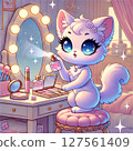 Nyancosme - Illustrations of cats putting on makeup 127561409
