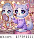 Nyancosme - Illustrations of cats putting on makeup 127561411