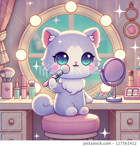 Nyancosme - Illustrations of cats putting on makeup Nyancosme - Illustrations of cats putting on makeup 127561412