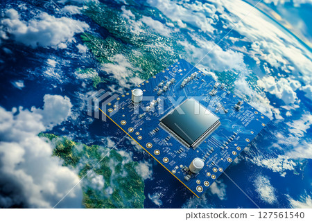 Technology that supports the Earth A symbol of global semiconductors Technology that supports the Earth A symbol of global semiconductors 127561540