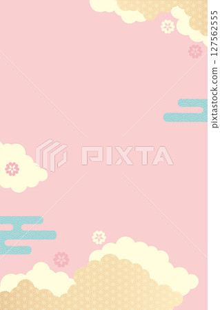 Japanese style background (cute) 2025-2 vector 127562555