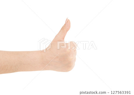 hand gesture hand on isolated background 127563391