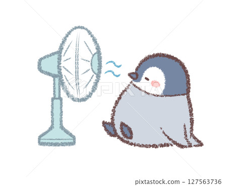 企鵝幼崽用風扇降溫 企鵝幼崽用風扇降溫 127563736