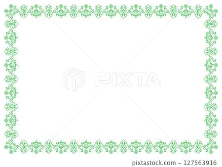 Decorative rectangular frame. Template for decoration, decoration and design, postcards, photos, social networks Decorative rectangular frame. Template for decoration, decoration and design, postcards, photos, social networks 127563916