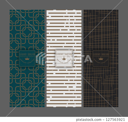 A luxurious pattern. A set of spectacular patterns for covers, prints, interior design, packaging, premium funds and creative ideas 127563921