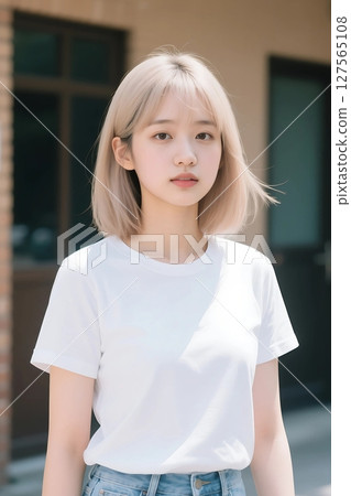 T-shirt model 127565108