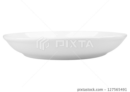 Stackable plates on white background minimal Stackable plates on white background minimal 127565491