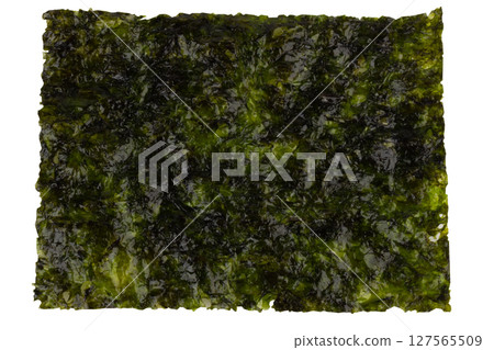 Seaweed sheets on white background korean 127565509
