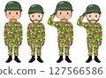 自衛隊 - 男性和女性自衛隊成員插圖 127566586