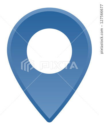 Illustration material: Map pin vector 3D blue pin point. pin locatio 127566677