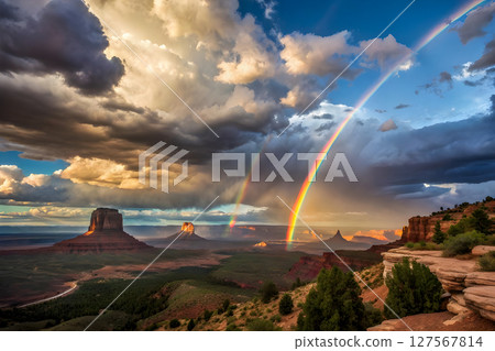 colorful sky with clouds over beautiful colorful colorful sky with clouds over beautiful colorful 127567814
