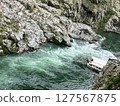 The thrill of rafting on the Oboke River, Tokushima Prefecture 127567875