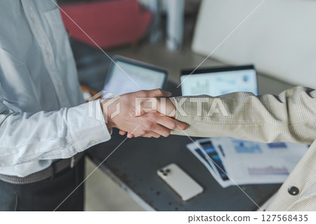 Handshake business scene 127568435