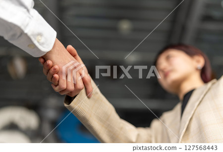 Handshake business scene Handshake business scene 127568443