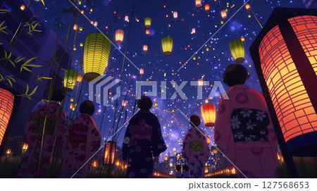 與身著浴衣的人們共度美妙的夏夜 127568653