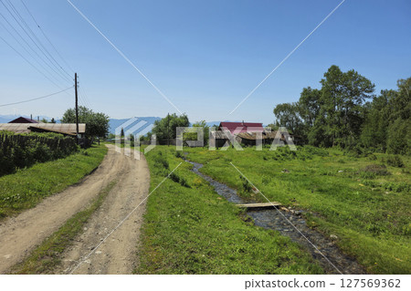Old wooden house, village Chendek, authentic life Old wooden house, village Chendek, authentic life 127569362