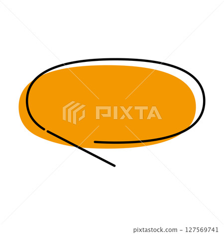 簡單的語音氣泡圖，水平，橢圓形 127569741