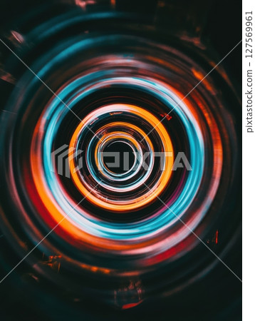 Abstract Colorful Swirling Light Trails Dynamic Energy Motion Blur Background Design Red Art Blue 127569961