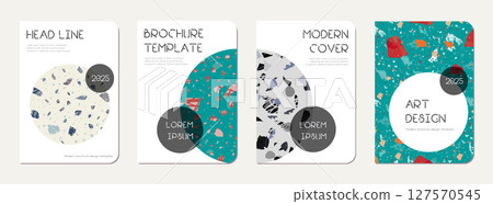 Note book cover design. Terrazzo abstract 127570545