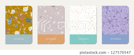 Brochure cover design. Terrazzo abstract Brochure cover design. Terrazzo abstract 127570547