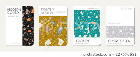 School diary cover design. Terrazzo abstract School diary cover design. Terrazzo abstract 127570651