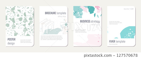 Brochure cover design. Terrazzo abstract Brochure cover design. Terrazzo abstract 127570678