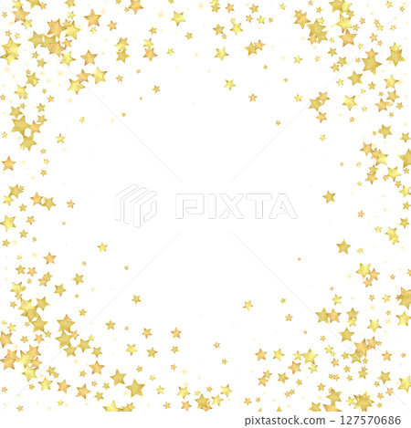 Magic stars vector overlay.  Gold stars scattered 127570686