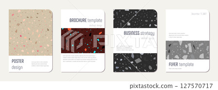 Notebook cover design. Terrazzo abstract Notebook cover design. Terrazzo abstract 127570717