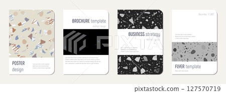 Notepad cover design. Terrazzo abstract Notepad cover design. Terrazzo abstract 127570719