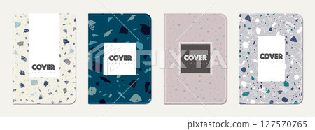 Note book cover design. Terrazzo abstract 127570765