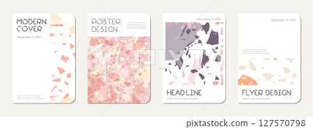 School diary cover design. Terrazzo abstract School diary cover design. Terrazzo abstract 127570798